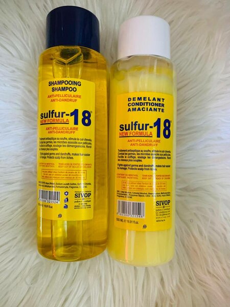 Sulphur 18 hair shampoo and conditioner