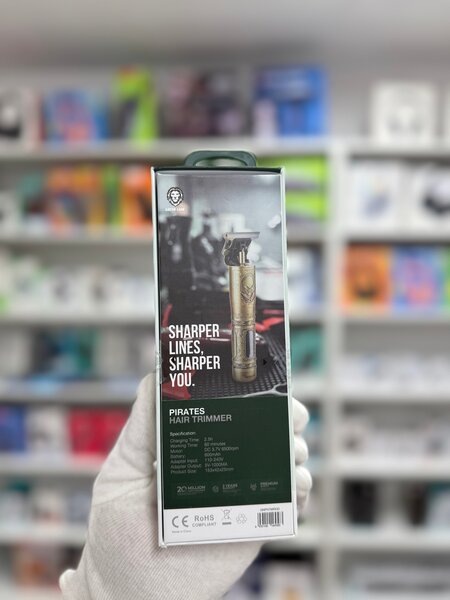 Триммер для волос Green Lion Pirates с 3 насадками, 600 мАч,