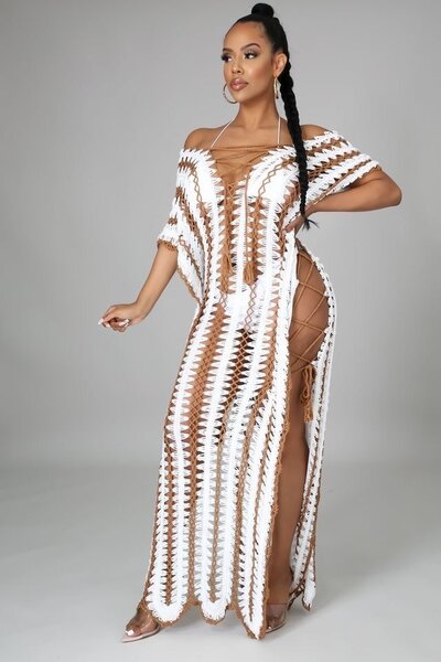 Robe de plage crochet bohème