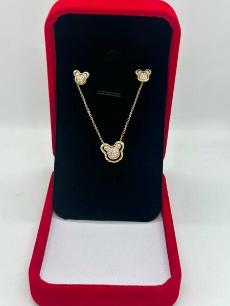 Parure Bijoux Ours Doré