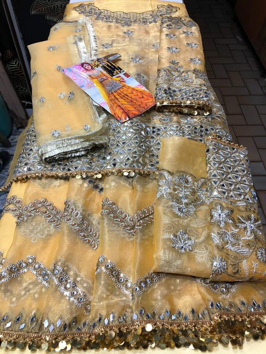 Bridel net embroidery maxi 3 pc dc free