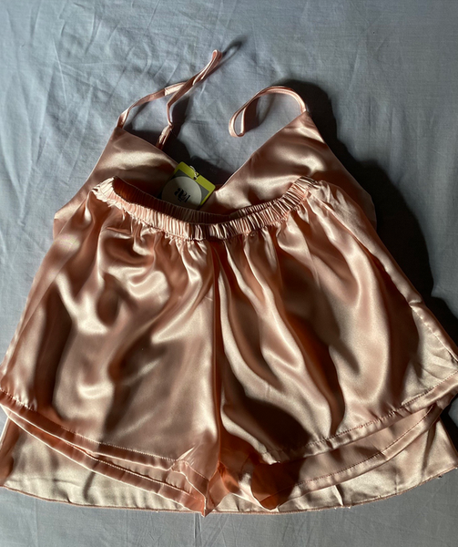 Women's Silk Pajamas, Top and Shorts