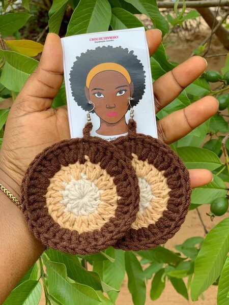 Boucles d'oreilles crochet colorées