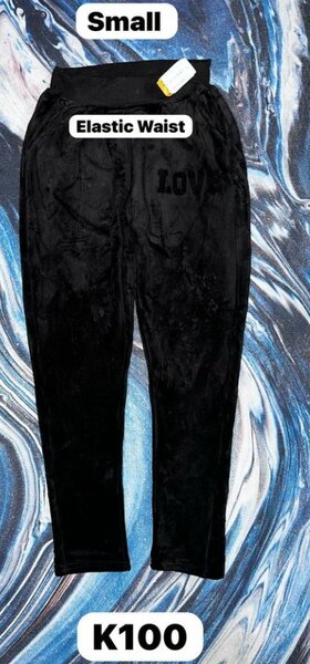 Women's cozy pajama pants black