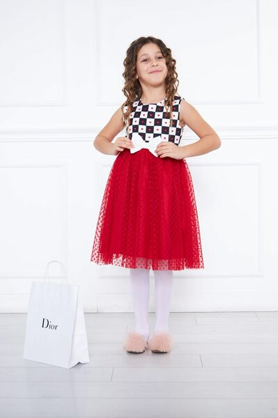 Robe de soirée rouge enfant