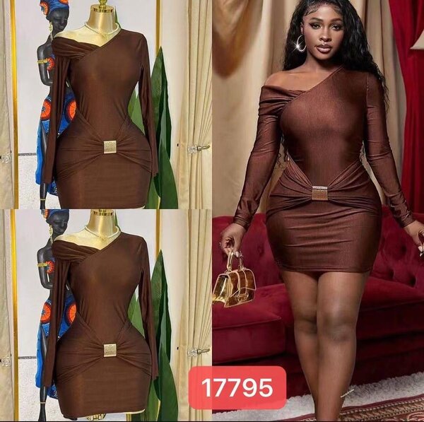 Robe asymétrique femme élégante