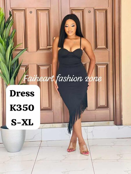 Women's black dress with straps S, M, M, L, XL