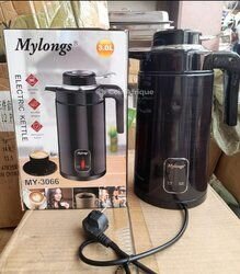 Bouilloire électrique en acier inoxydable.