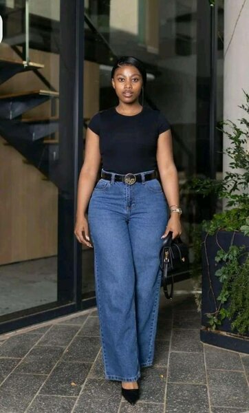 Jeans taille haute femme