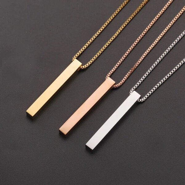 Rose Gold Bar Necklace