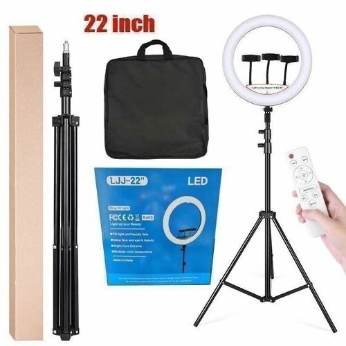 22 Inches RGB RING Light With 3 Phone Holders, Remote, 2.1 T