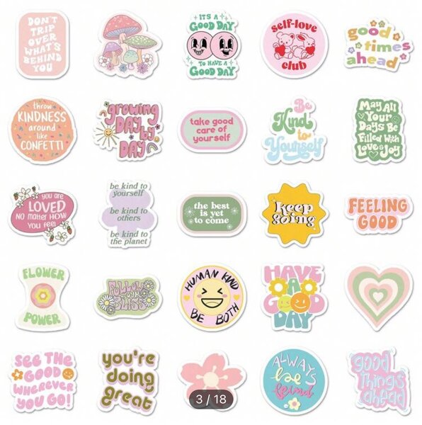 Encouraging Waterproof stickers