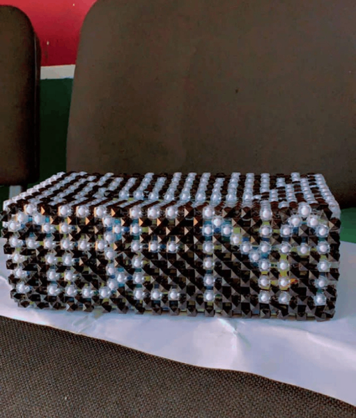 Customized Beaded Tissue Box and Customized Bracelets