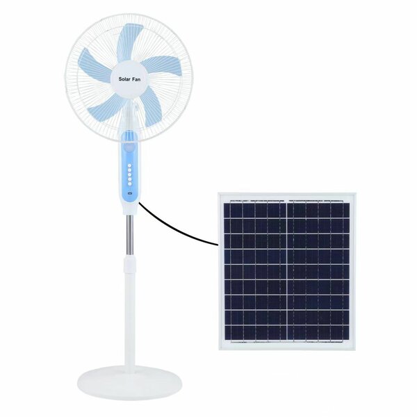 16 inches Rechargeable Solar Fan with Panel