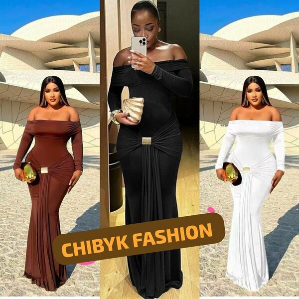 Robe Longue Épaules Nue Élégante