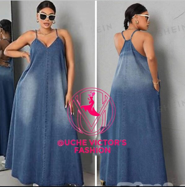 Robe longue en jean élégante