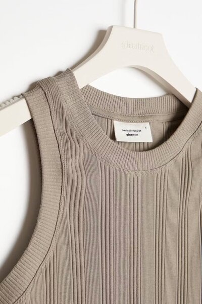 Débardeur zara en maille beige