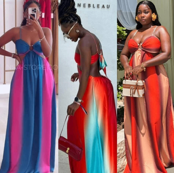 Robe longue maxi dégradée