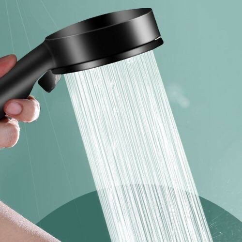 5-Speed Adjustable Showerhead - Black