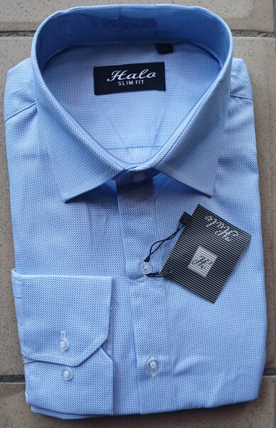 Chemise Slim Fit Bleu Homme