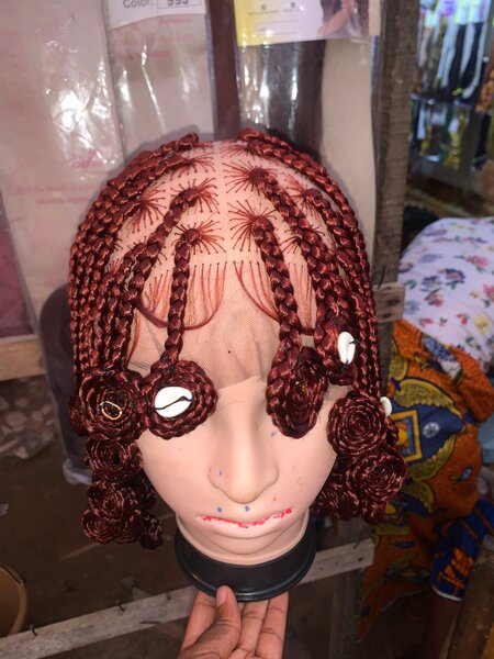 Perruque Tressée Rouge