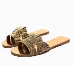Sandal Zara metallic original