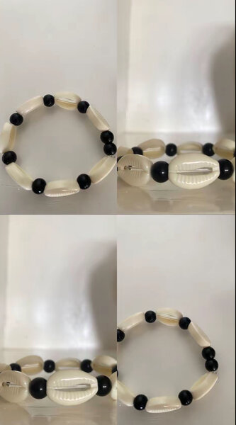 Bracelet en coquillages et perles