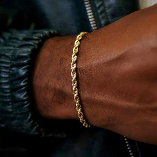 Bracelet torsaé doré