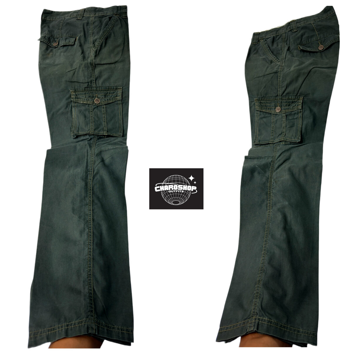 Pantalon cargo vert homme