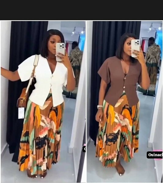 Jupe plissée multicolore