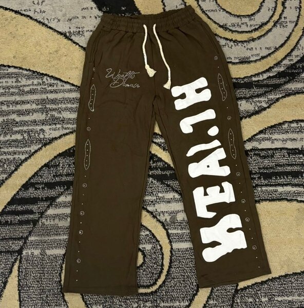 Pantalon large imprimé unisexe