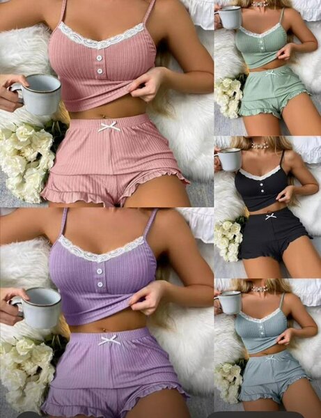 Pyjama court confortable femme