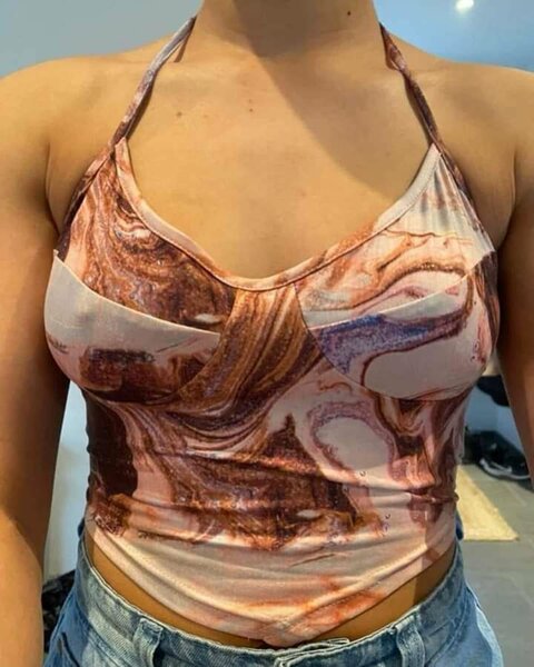 Top shein marbré dos nu