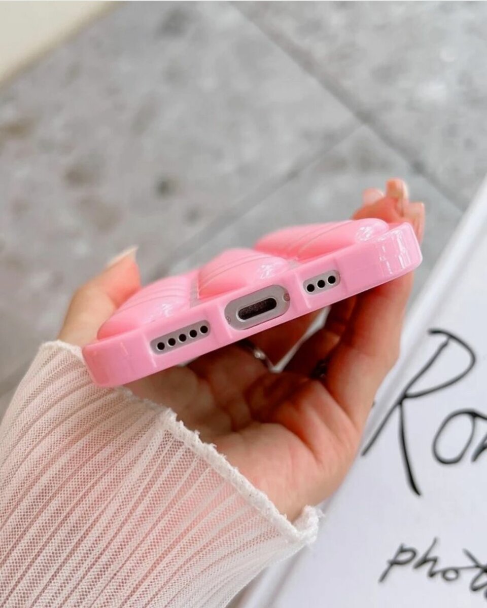 Coque Rose avec Motif Cœur