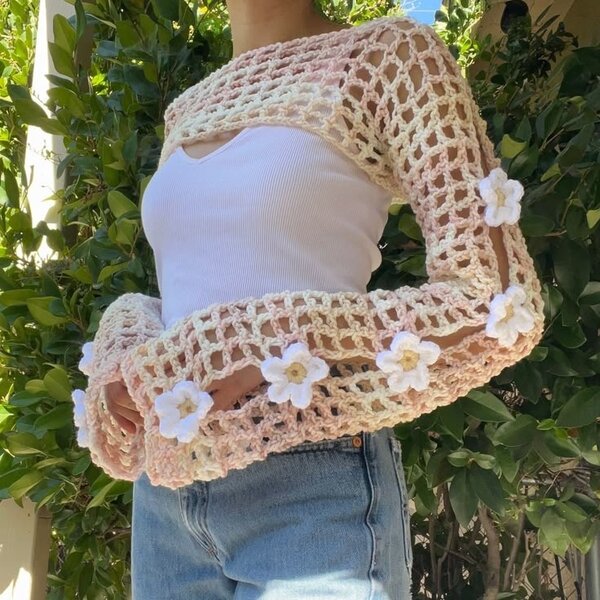 Boléro en crochet élégant