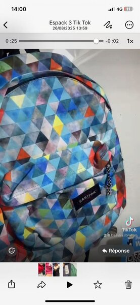 Sac à dos géométrique coloré