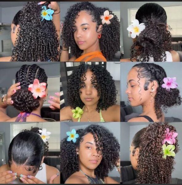 Pinces à cheveux fleurs colorées