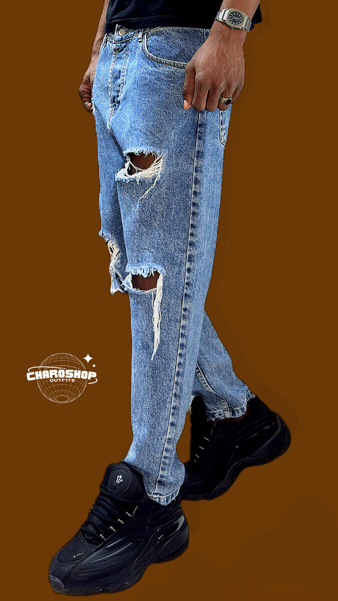 Jean déchiré décontracté homme