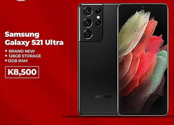 Samsung Galaxy S21 Ultra Smartphone " , 128GB ROM, 12GB RAM, Quad Camera, Black