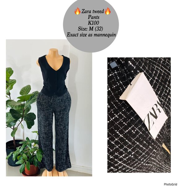 Women's tweed pants Zara in size M