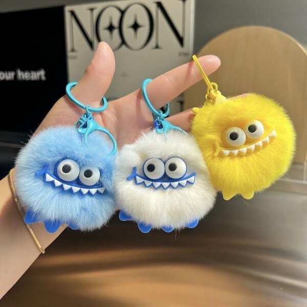 Cute Fluffy Keychain Set
