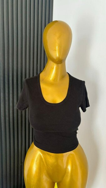 T-shirt en coton noir femme