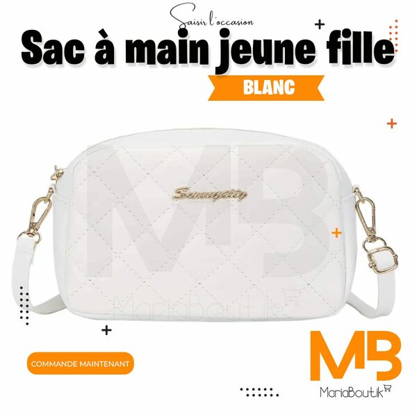 Bandoulière blanc en losange