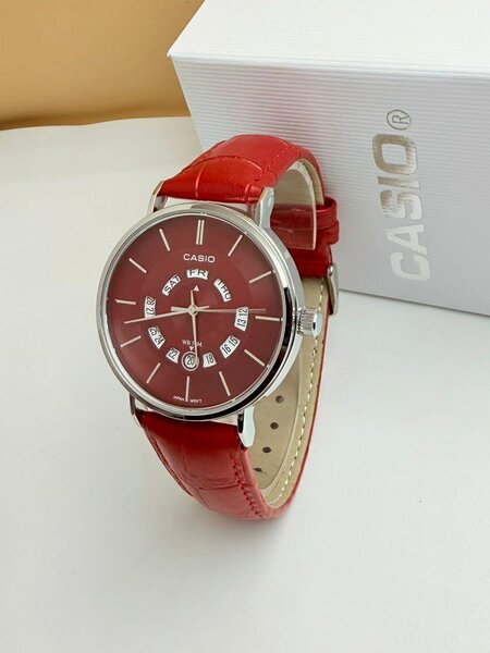Montre Homme Casio Rouge Élégante