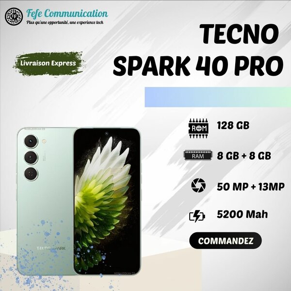 Tecno Spark 40 Pro - 128 Go