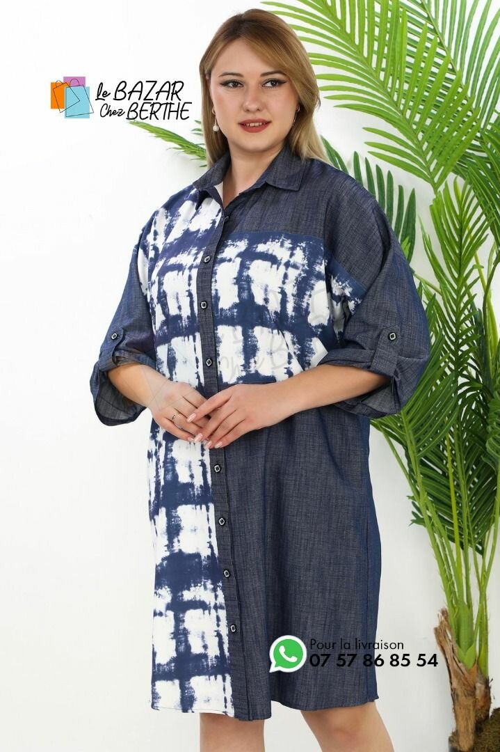 Robe chemise élégante femme