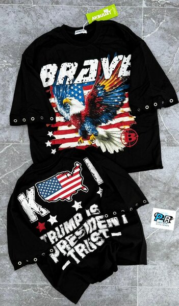 T-Shirt avec Motifs Patriotiques