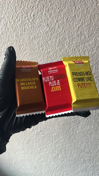 Chocolats humoristiques assortis