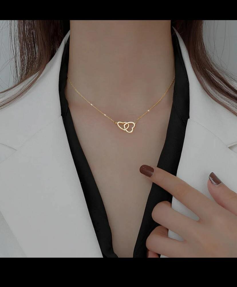 Chaîne cœur double boucle