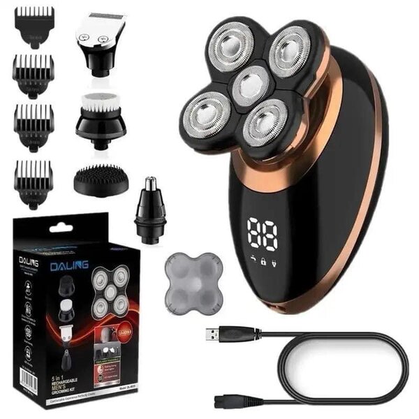 Rasoir électrique 5 tête avec tondeuse